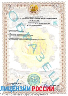 Образец сертификата соответствия (приложение) Кумертау Сертификат ISO 14001